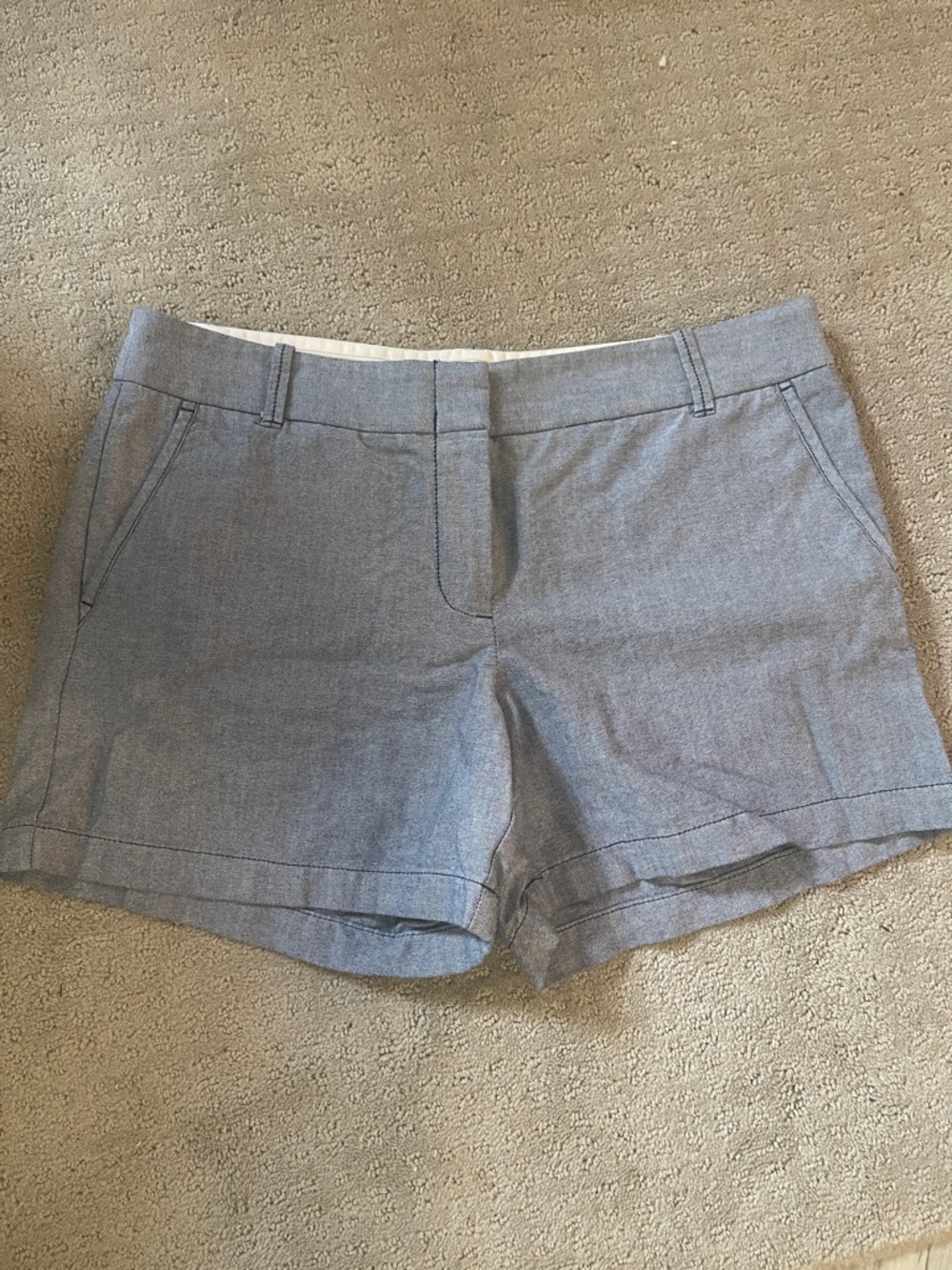J crew sz 10 Classic Women's Chambray Shorts Light Blue